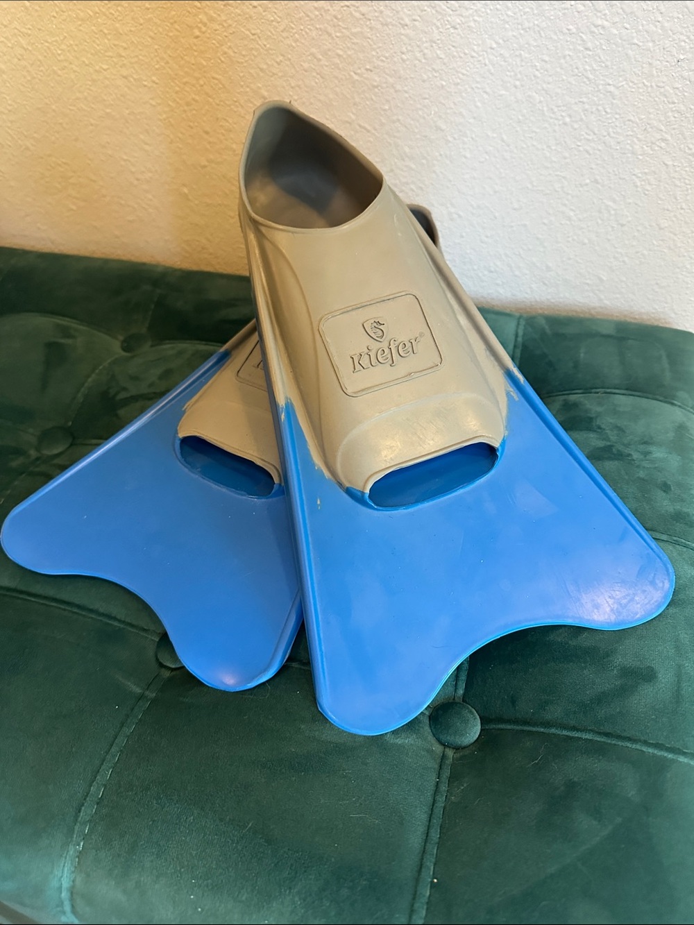 Kiefer Elite Power Fins in Blue and Gray